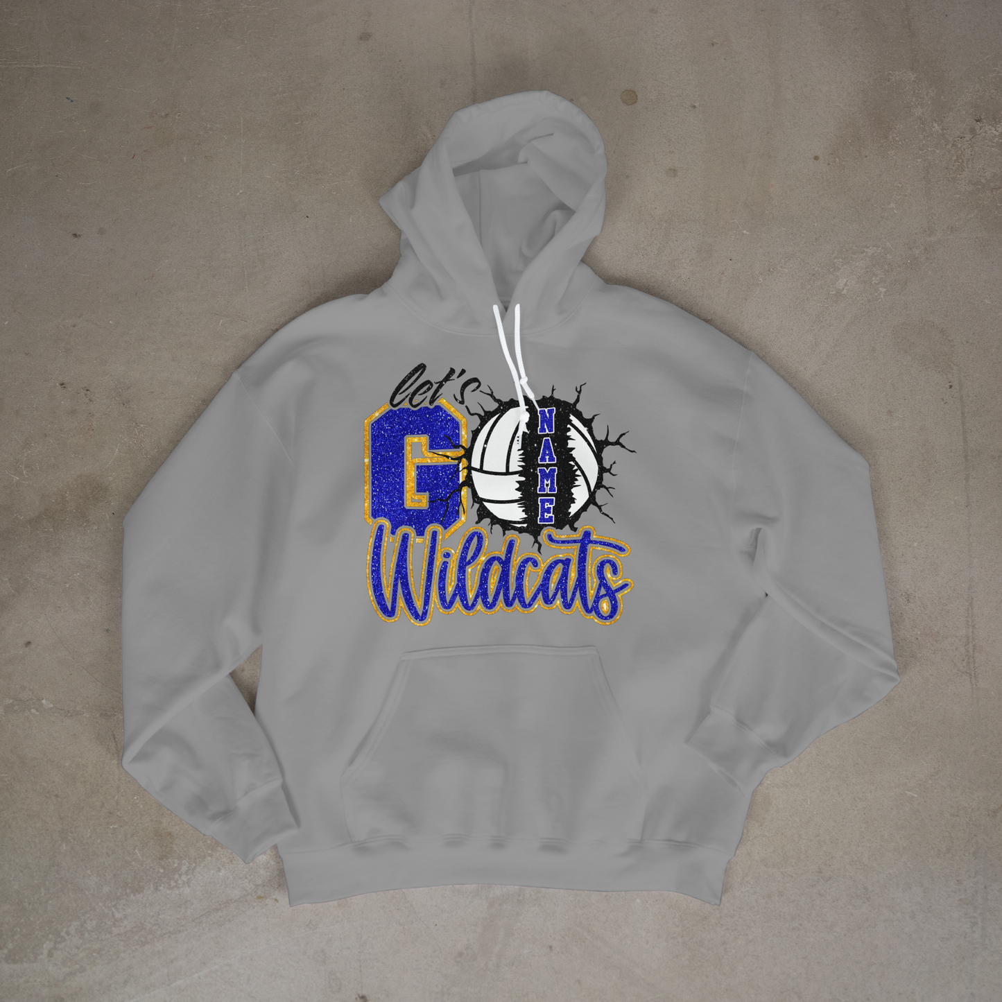 Let's Go Wildcats with Glitter