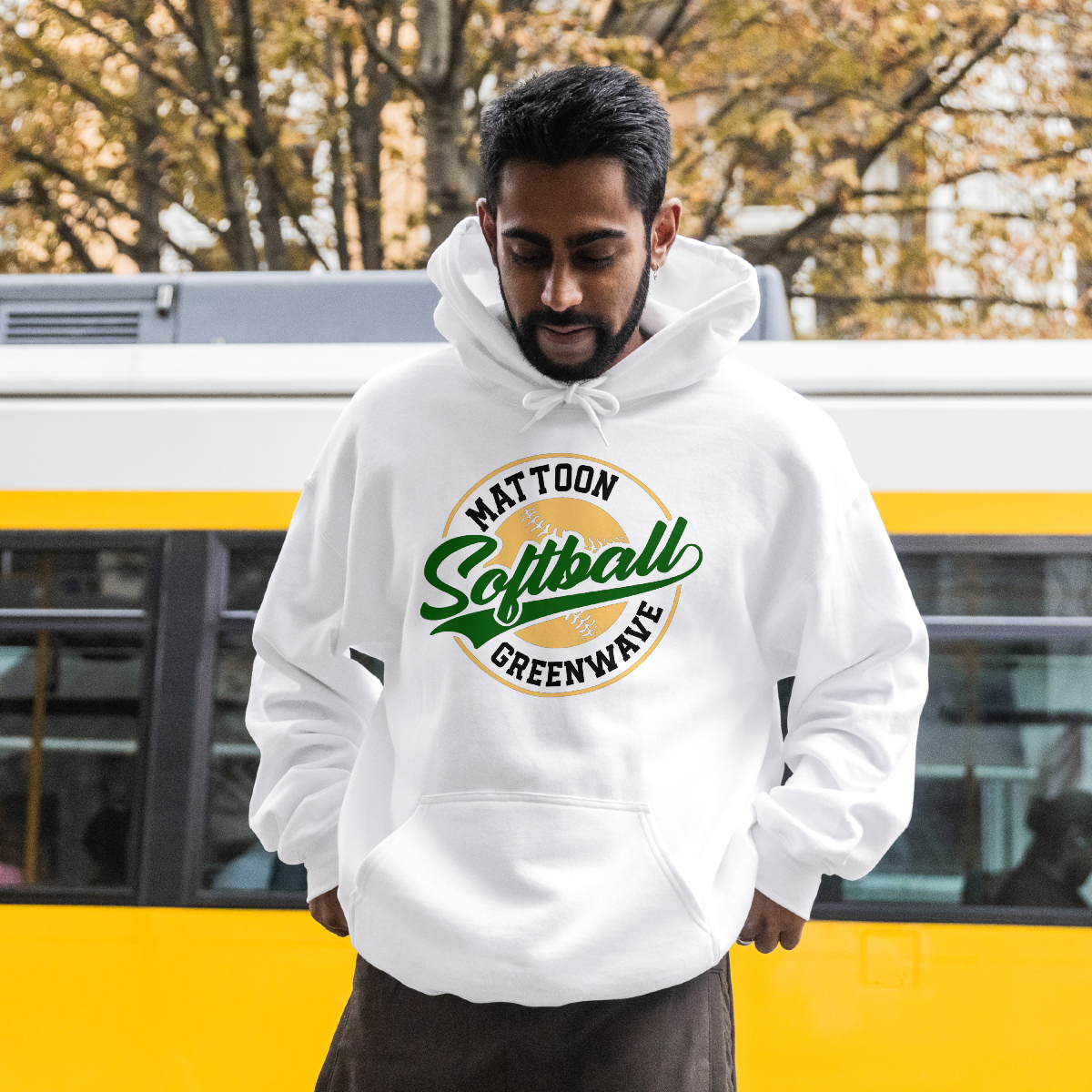Greenwave Softball Badge Hoodie