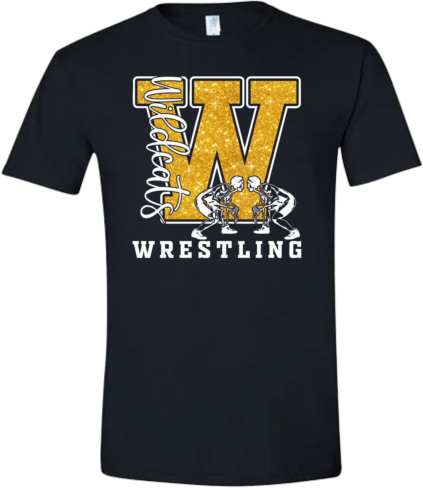 Glitter Effect Wildcat Wrestling T-shirt