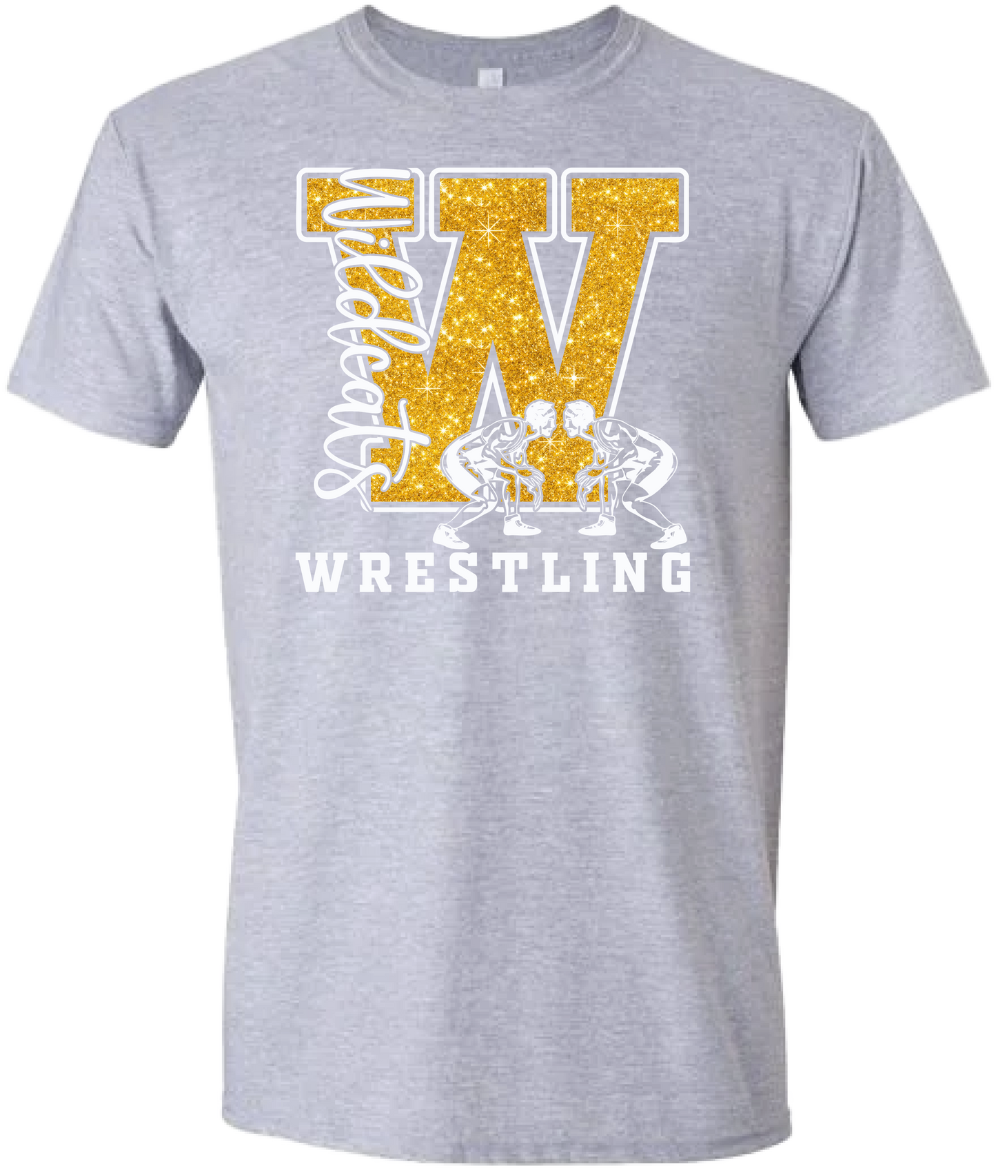 Glitter Effect Wildcat Wrestling T-shirt
