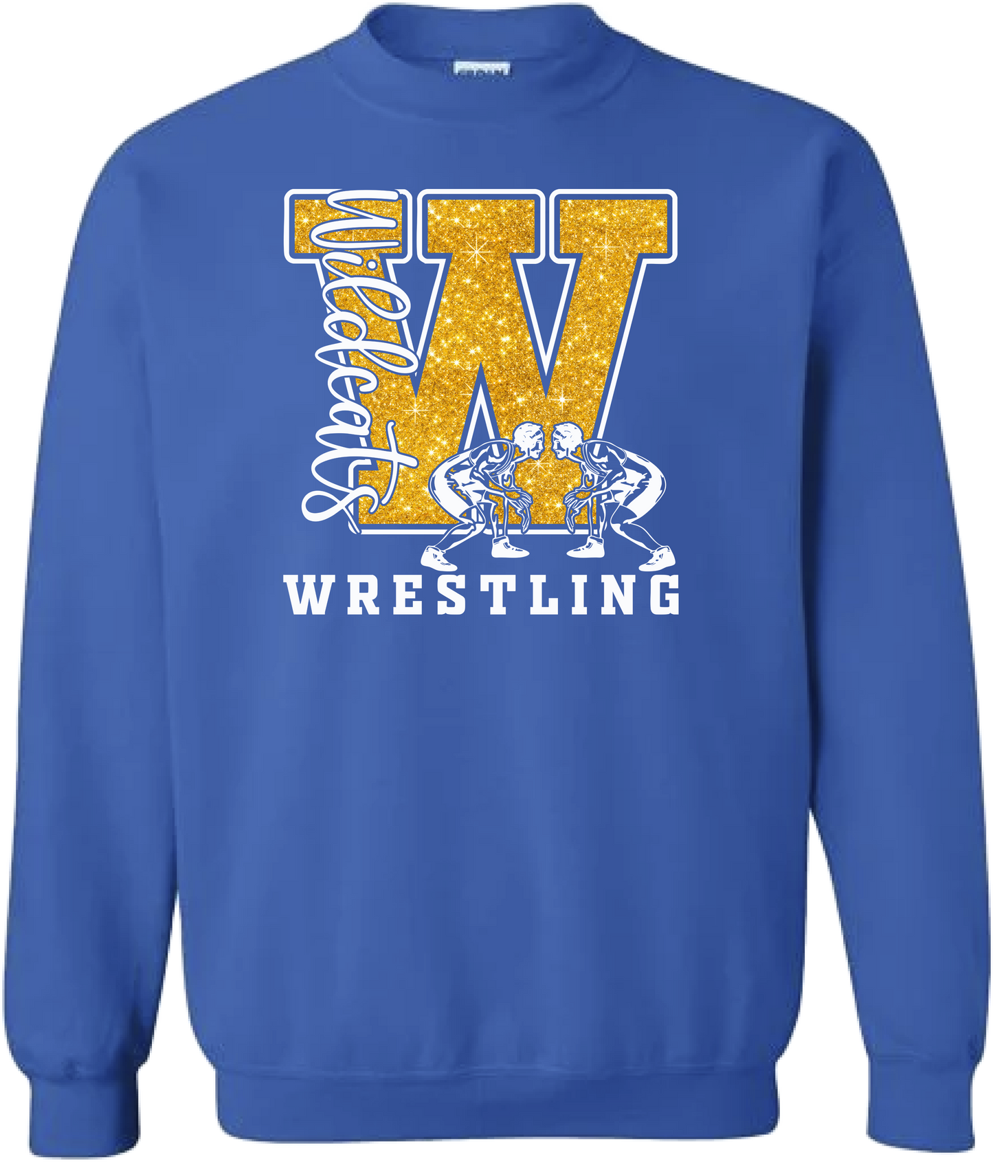 Glitter Effect Wildcat Wrestling Crewneck