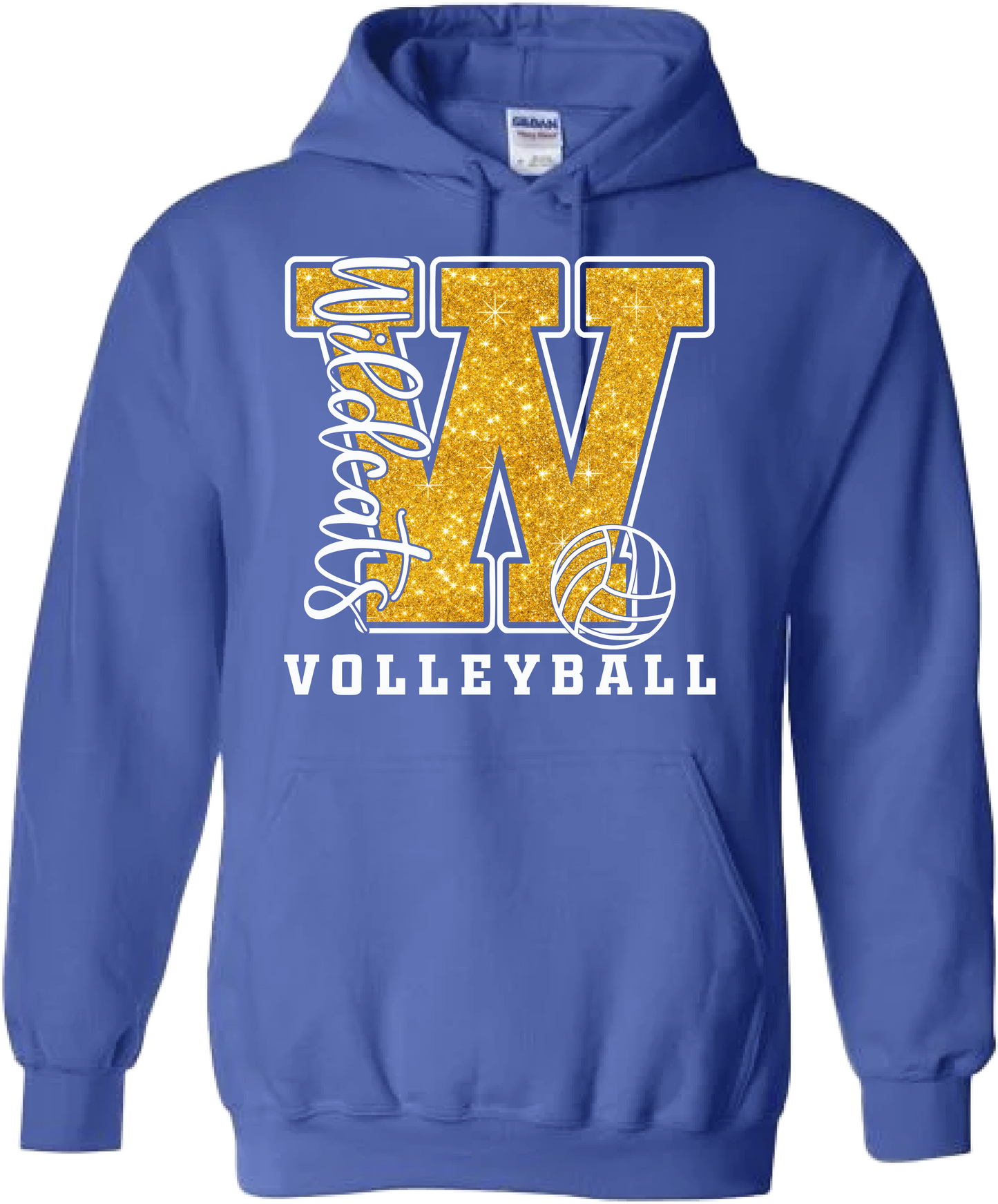 Glitter Effect Wildcats Volleyball Hoodie