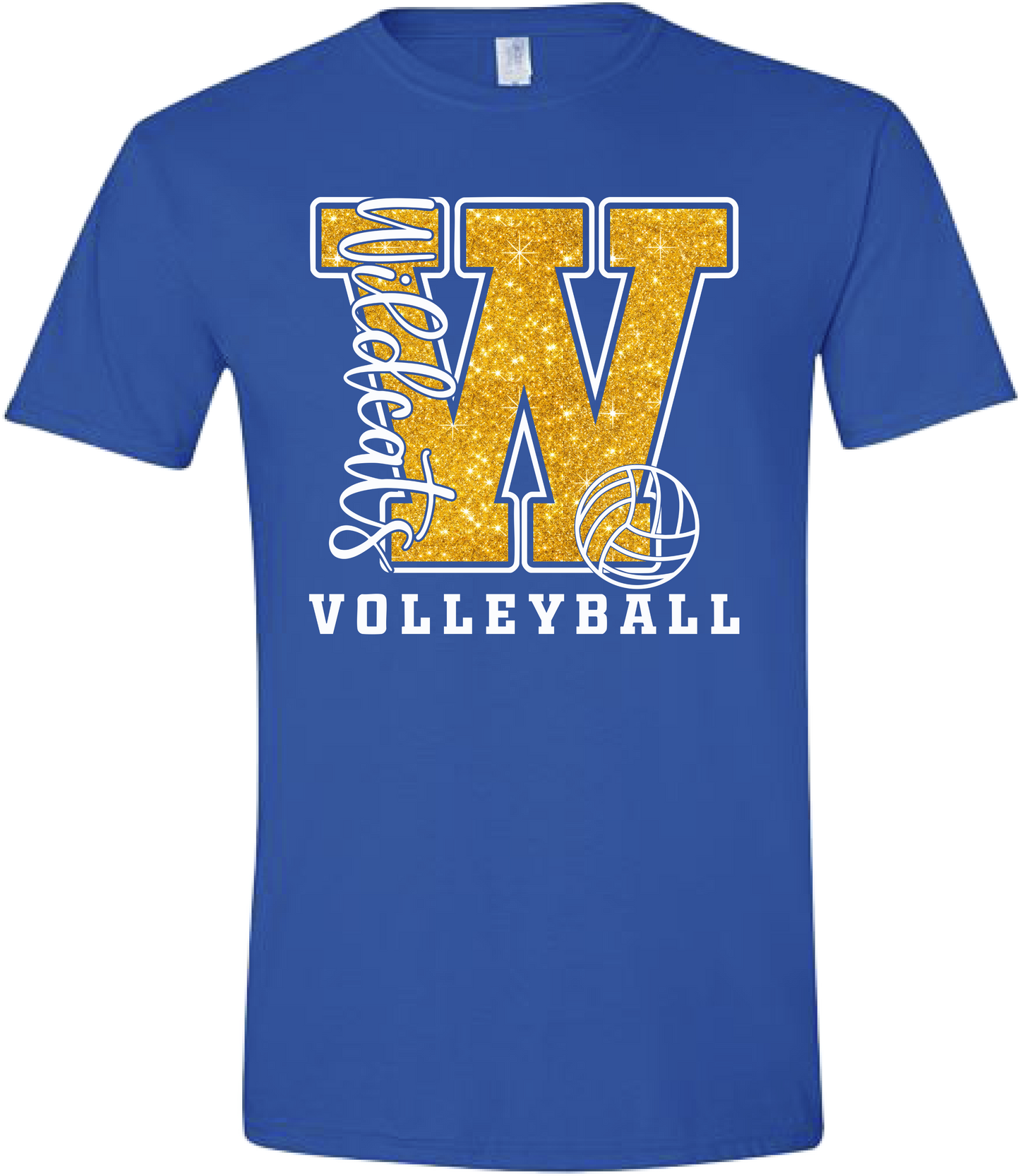 Glitter Effect Wildcat Volleyball Tshirt