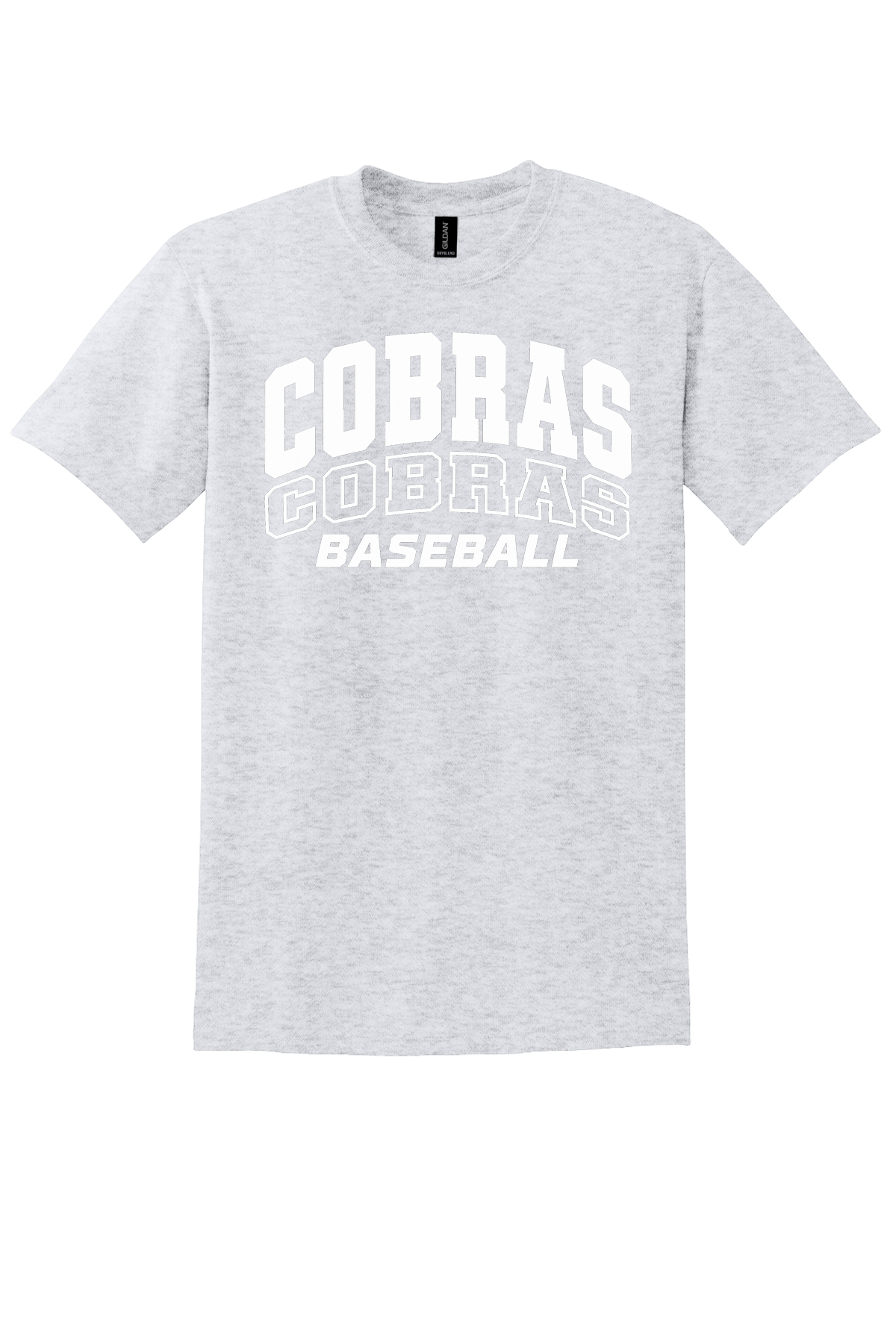 Cobras Baseball Outline White Version