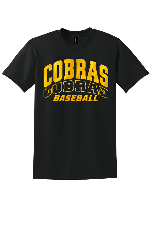 Cobras Baseball Outline Gold Version