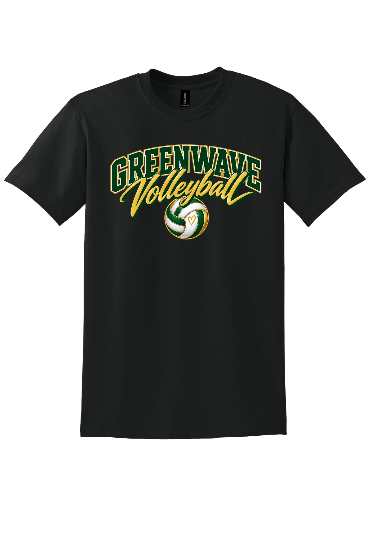 Greenwave Volleyball Heart
