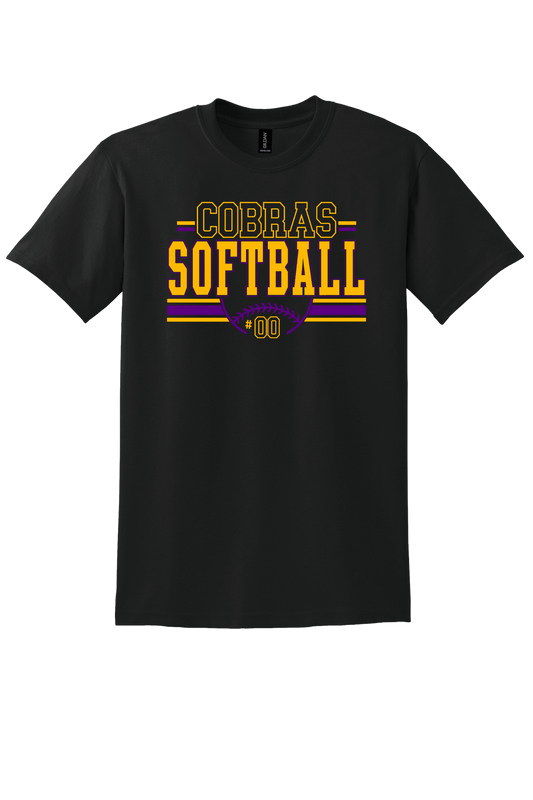Cobras Softball Number Vintage