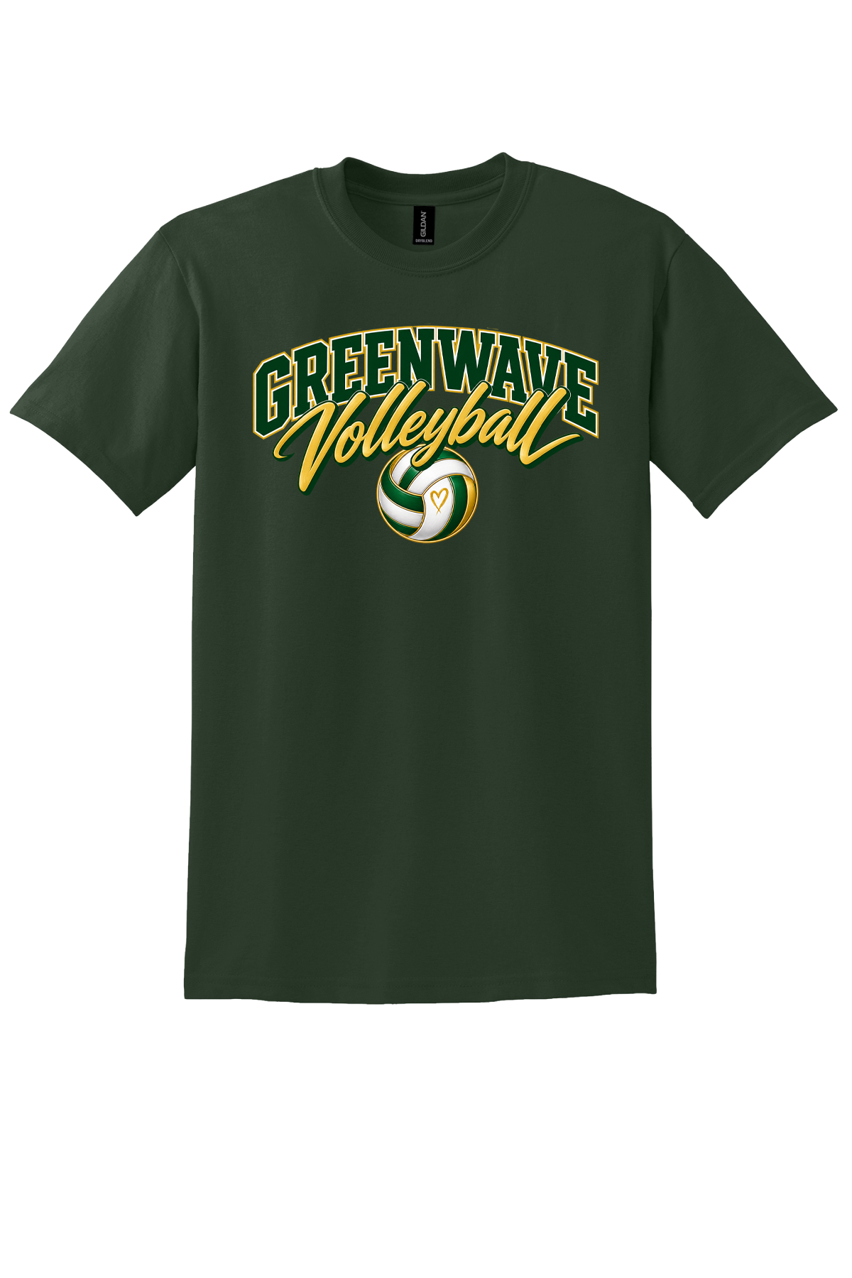 Greenwave Volleyball Heart