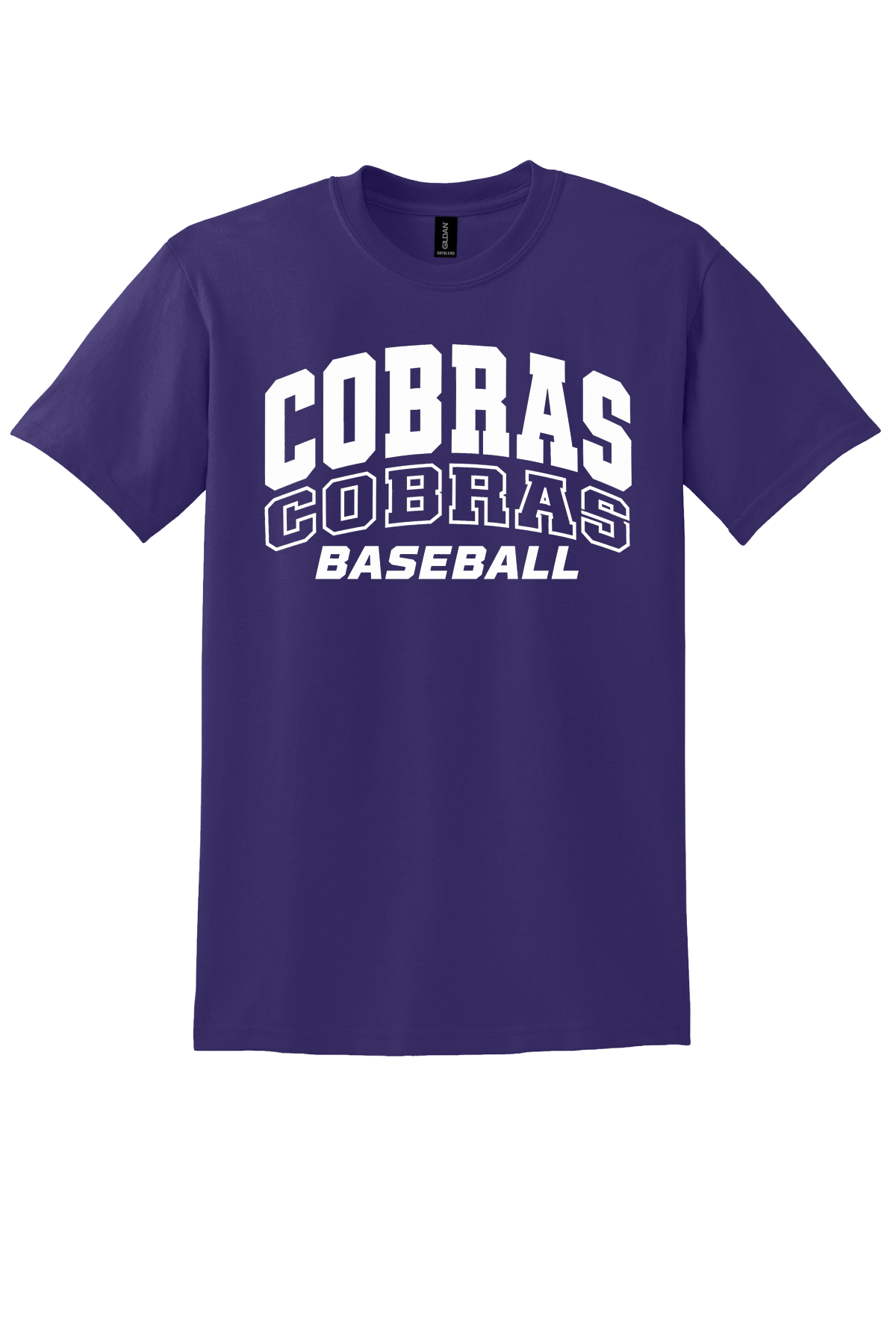 Cobras Baseball Outline White Version