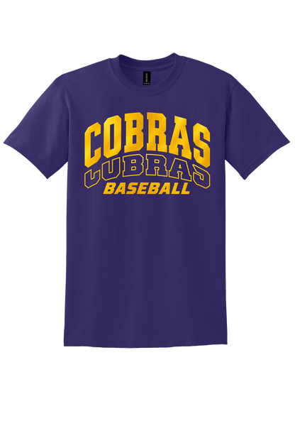 Cobras Baseball Outline Gold Version
