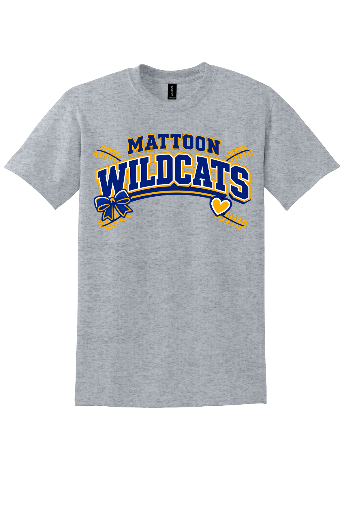 Wildcats Softball Heart&Bow