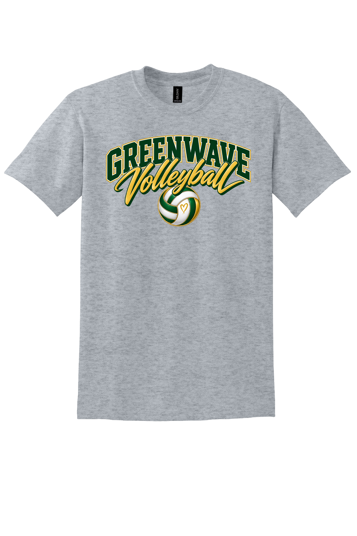 Greenwave Volleyball Heart