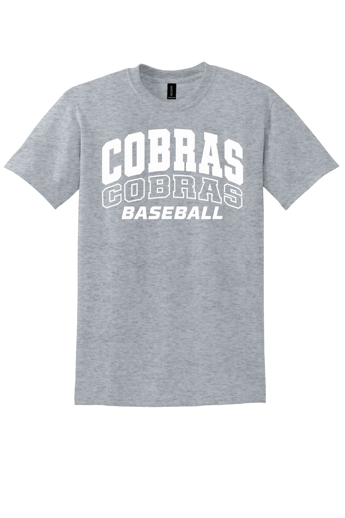 Cobras Baseball Outline White Version