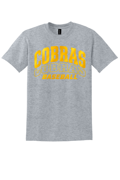 Cobras Baseball Outline Gold Version
