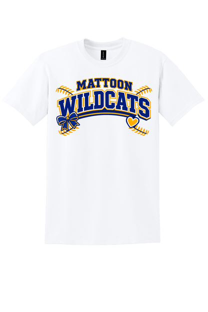Wildcats Softball Heart&Bow