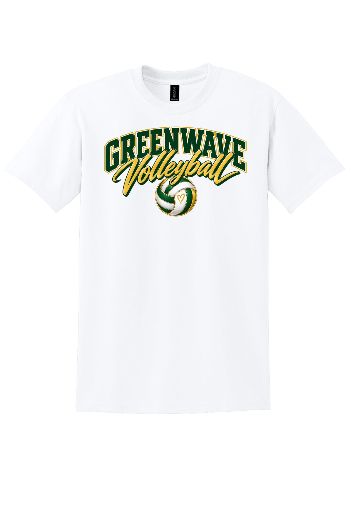 Greenwave Volleyball Heart