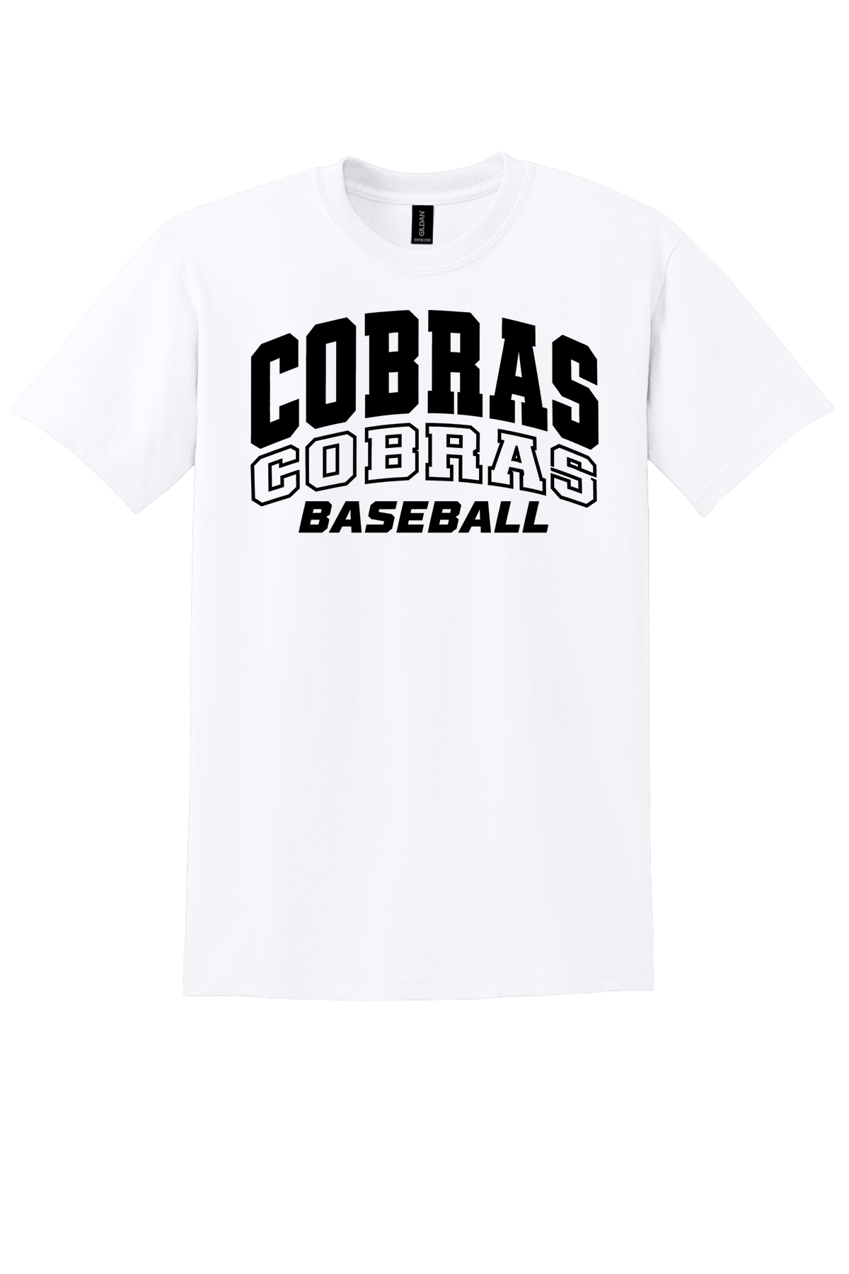 Cobras Baseball Outline White Version