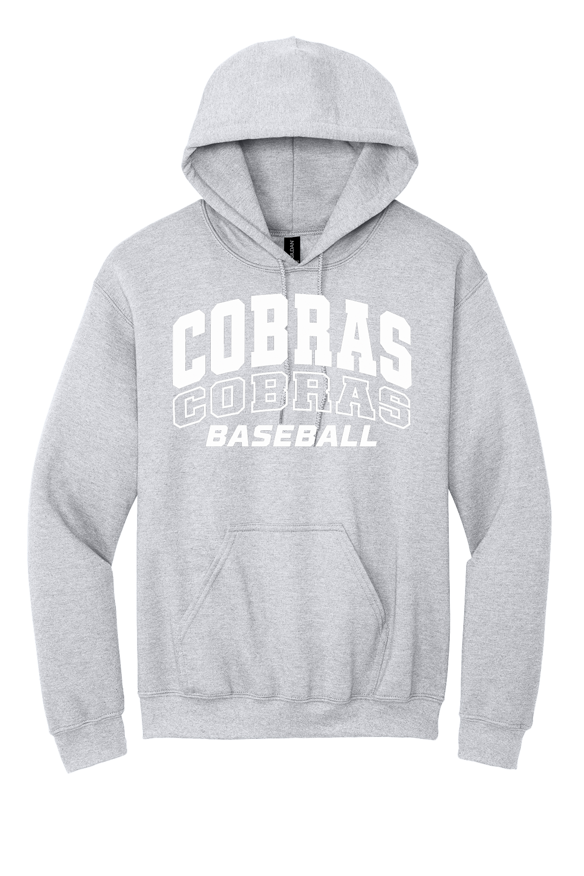 Cobras Baseball Outline White Version