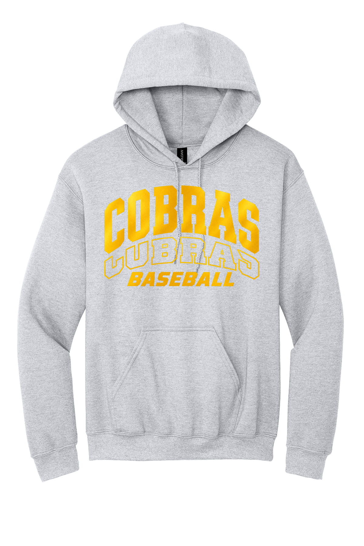 Cobras Baseball Outline Gold Version
