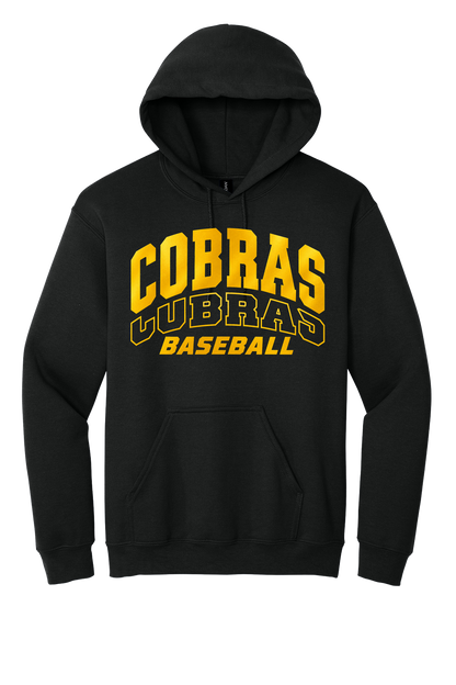 Cobras Baseball Outline Gold Version