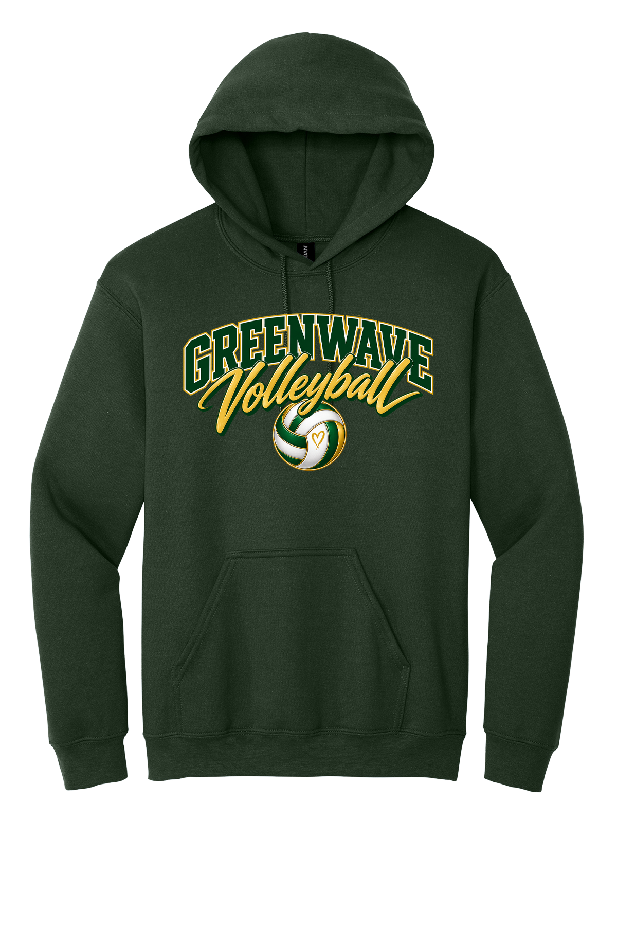 Greenwave Volleyball Heart