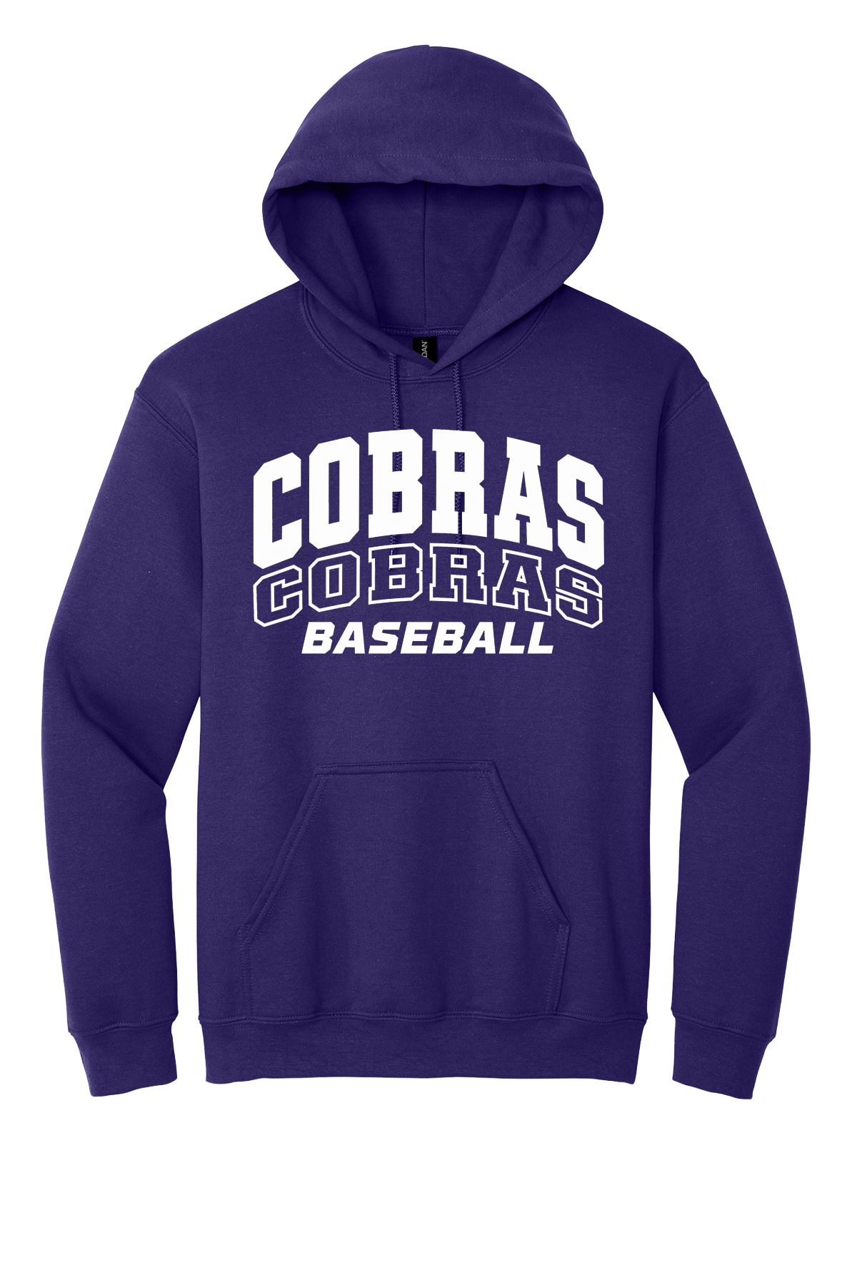 Cobras Baseball Outline White Version
