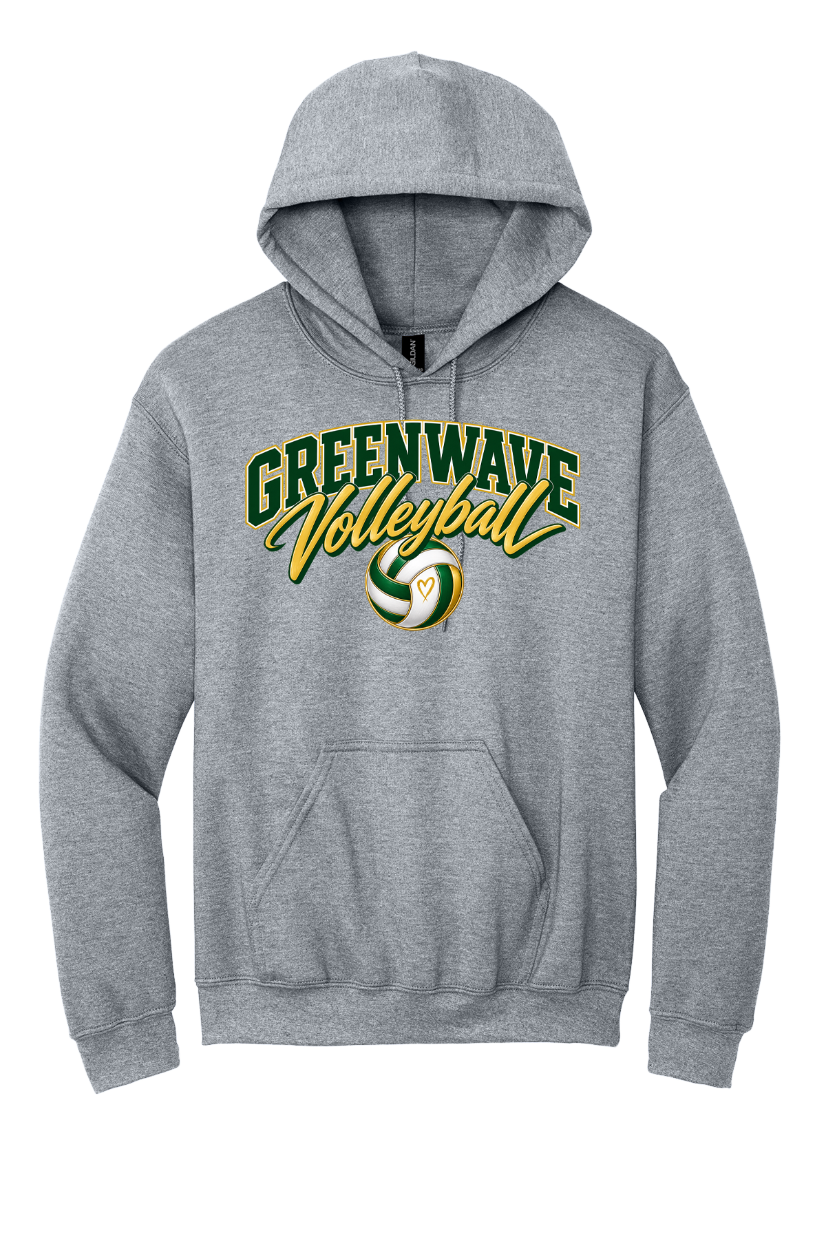 Greenwave Volleyball Heart