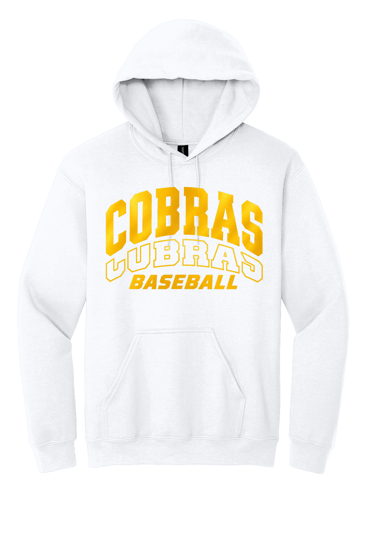 Cobras Baseball Outline Gold Version