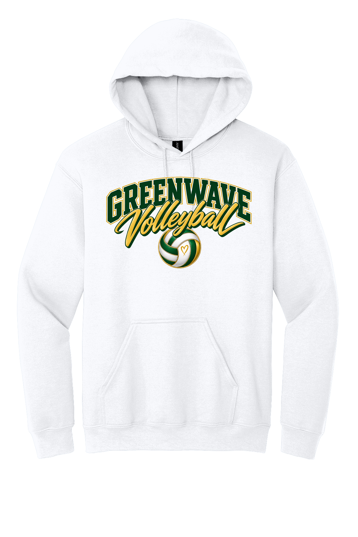 Greenwave Volleyball Heart