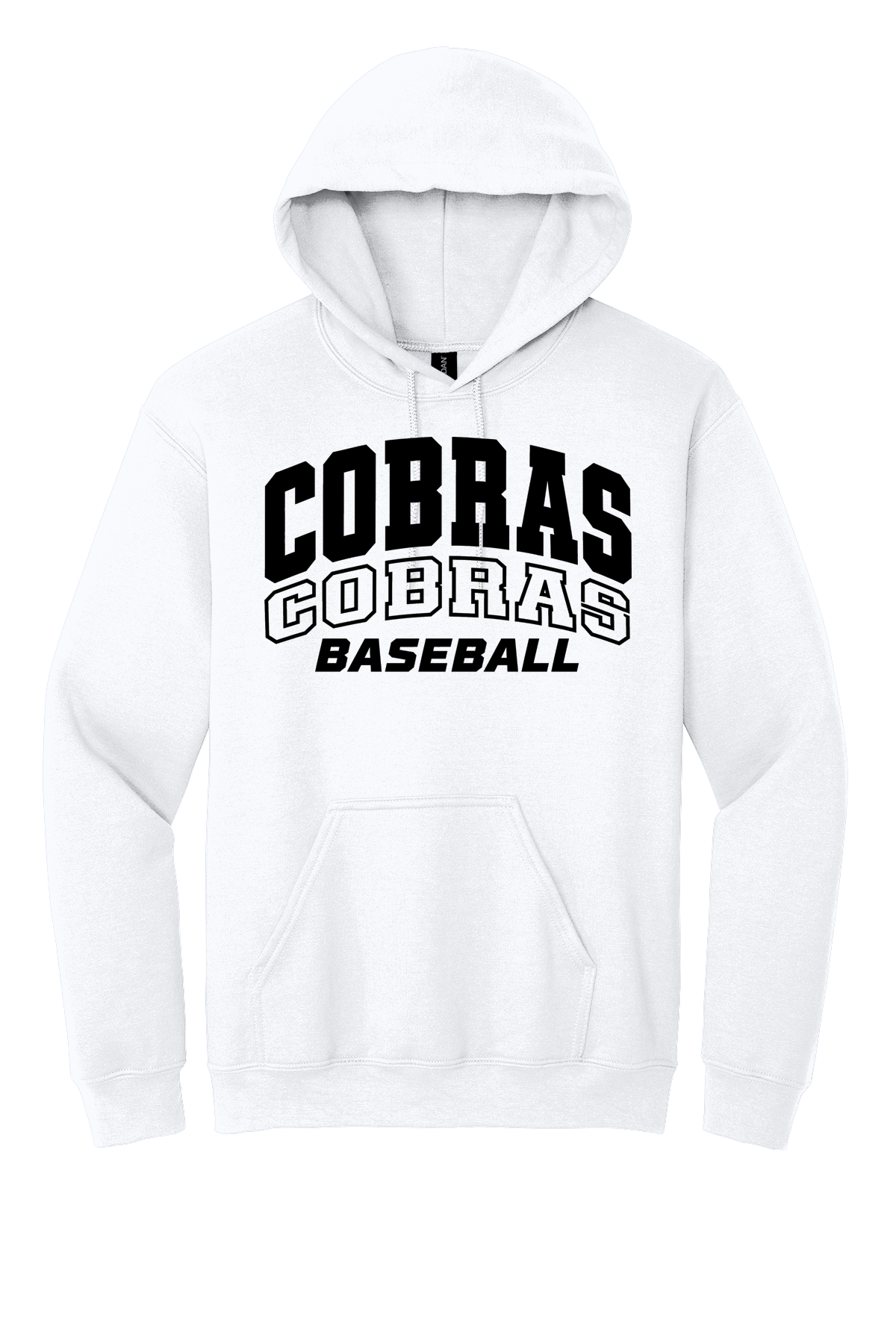 Cobras Baseball Outline White Version