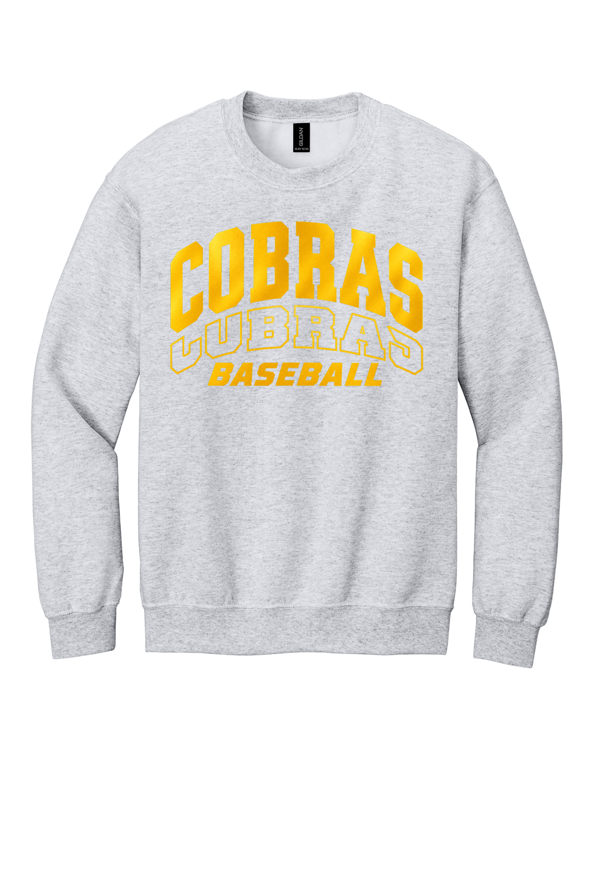 Cobras Baseball Outline Gold Version