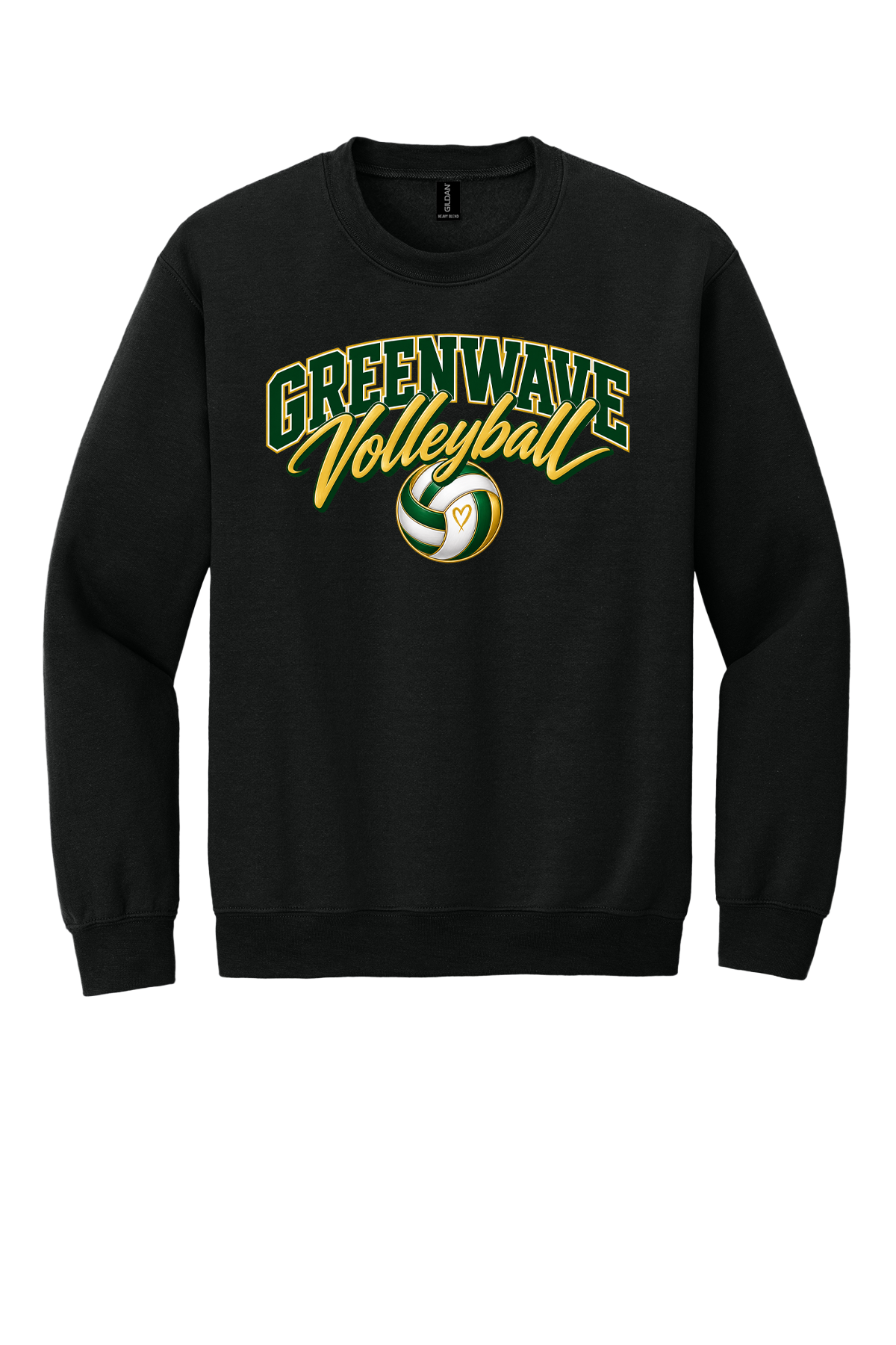 Greenwave Volleyball Heart