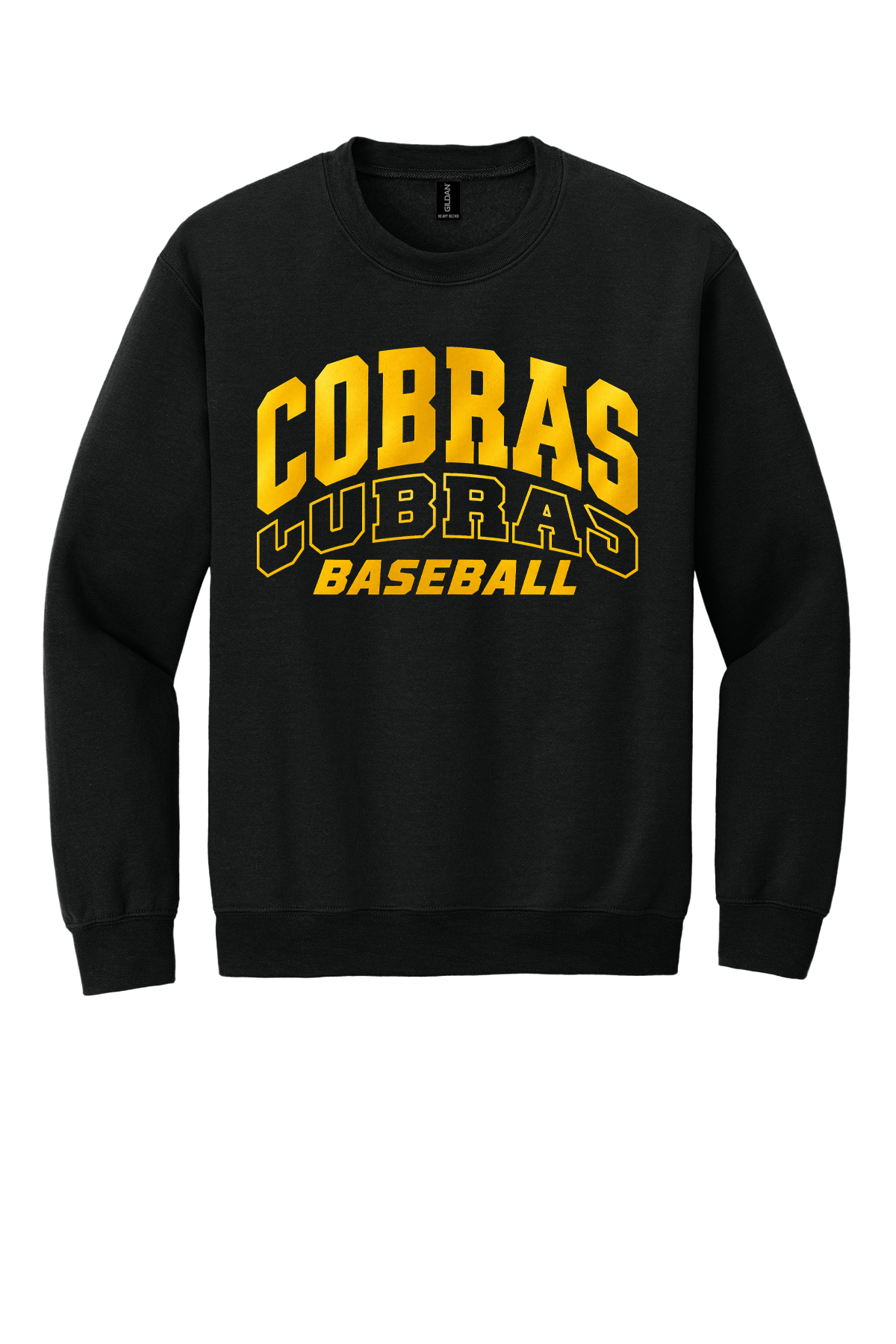 Cobras Baseball Outline Gold Version