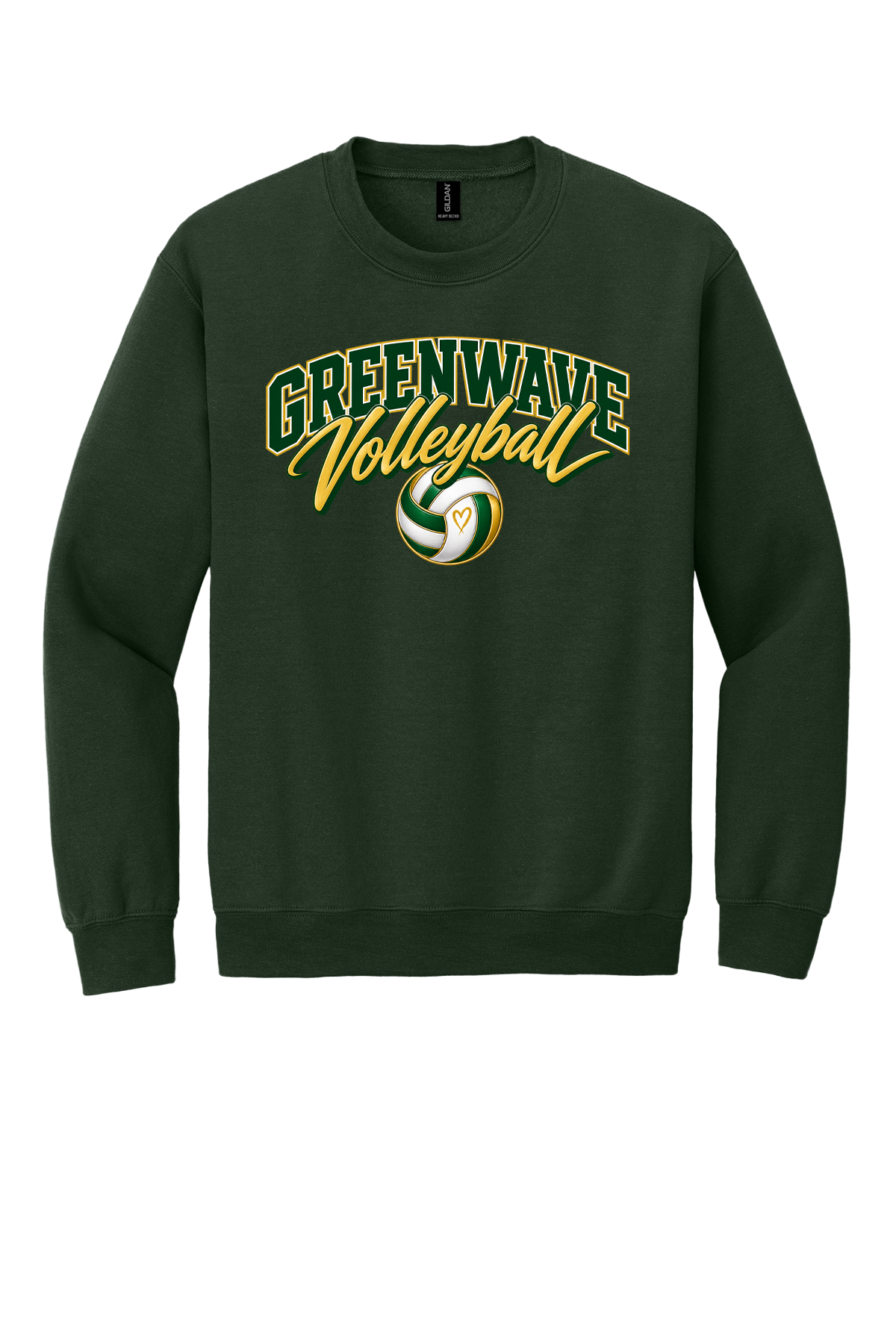 Greenwave Volleyball Heart