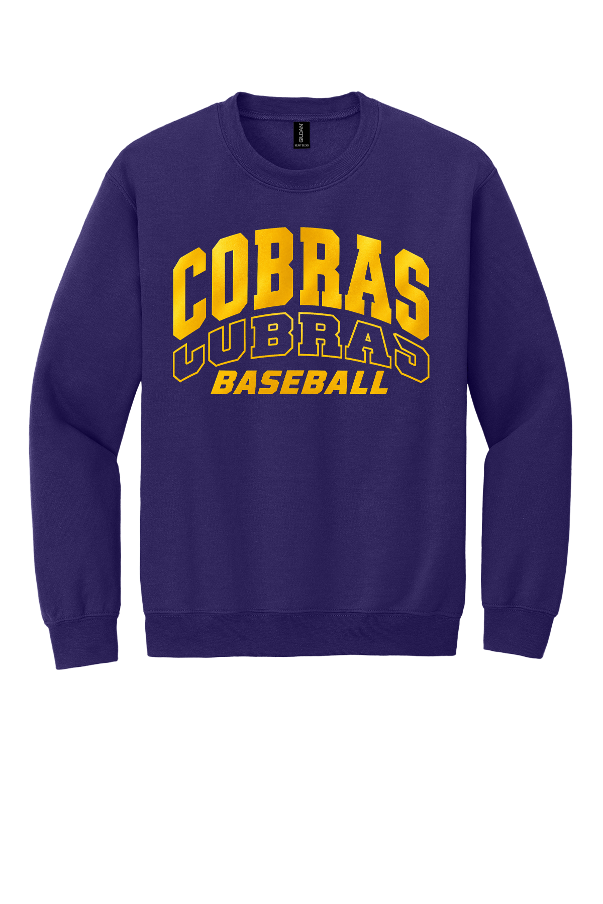 Cobras Baseball Outline Gold Version