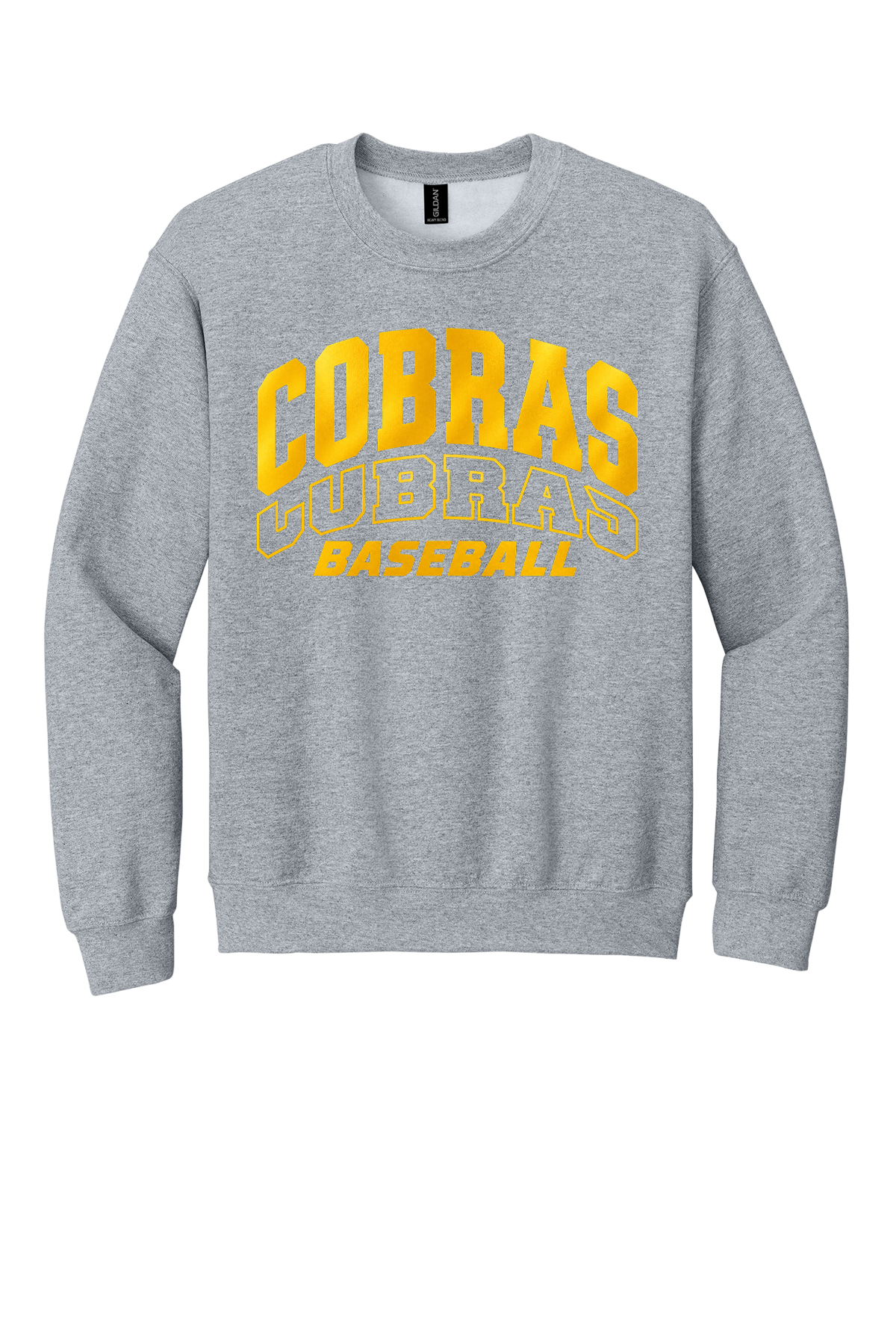 Cobras Baseball Outline Gold Version