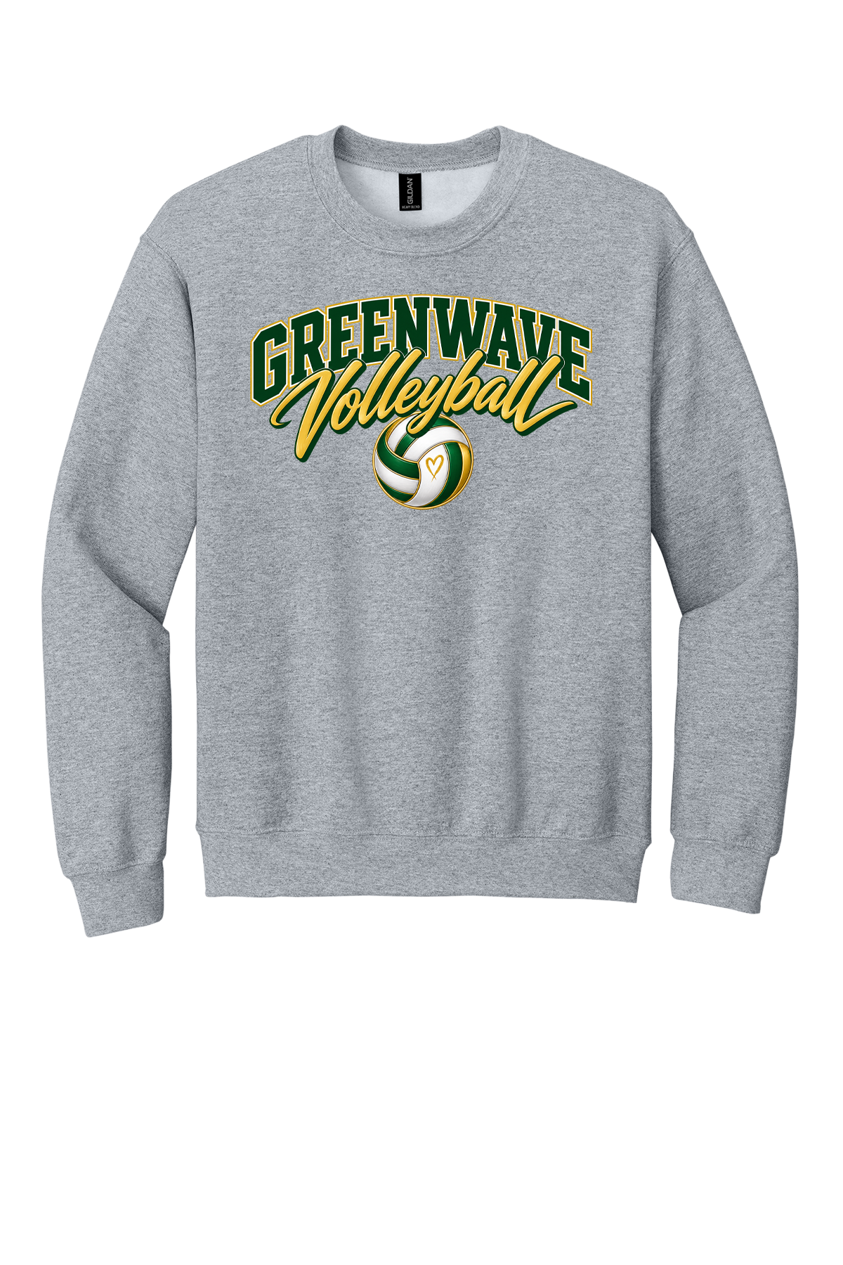Greenwave Volleyball Heart