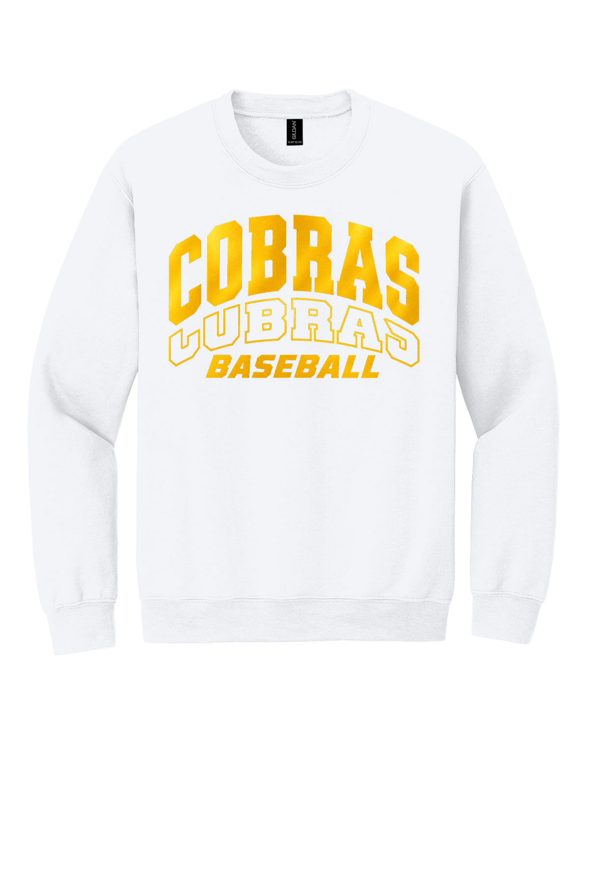 Cobras Baseball Outline Gold Version