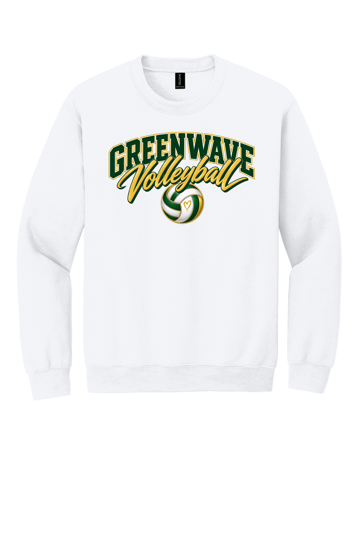Greenwave Volleyball Heart