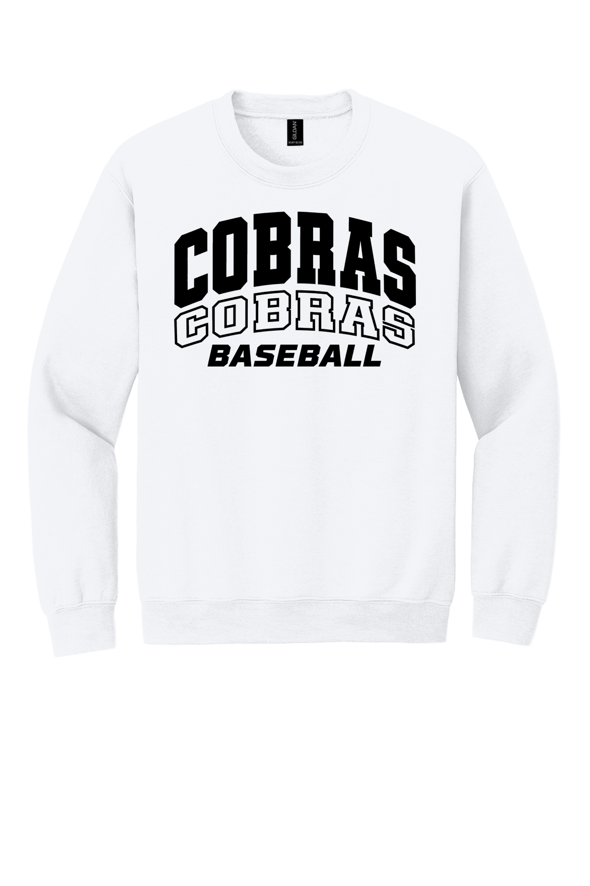 Cobras Baseball Outline White Version