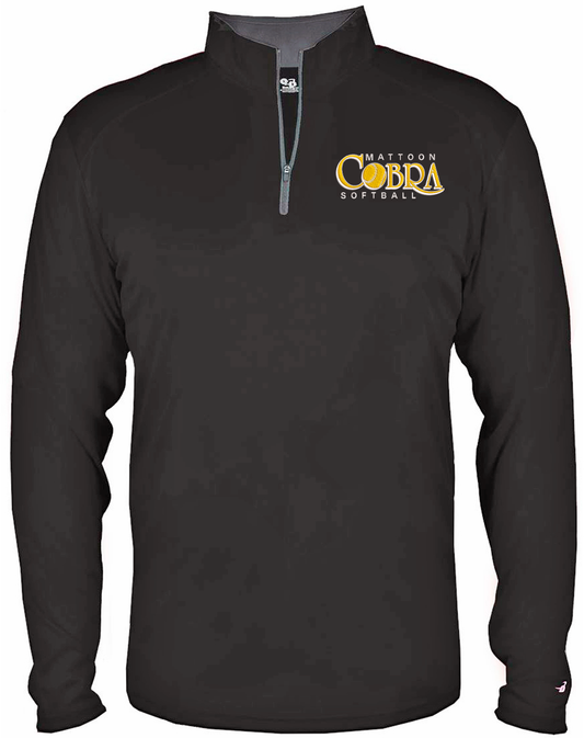 Cobras Long Sleeve Embroidered Dri-Fit Quarter Zips