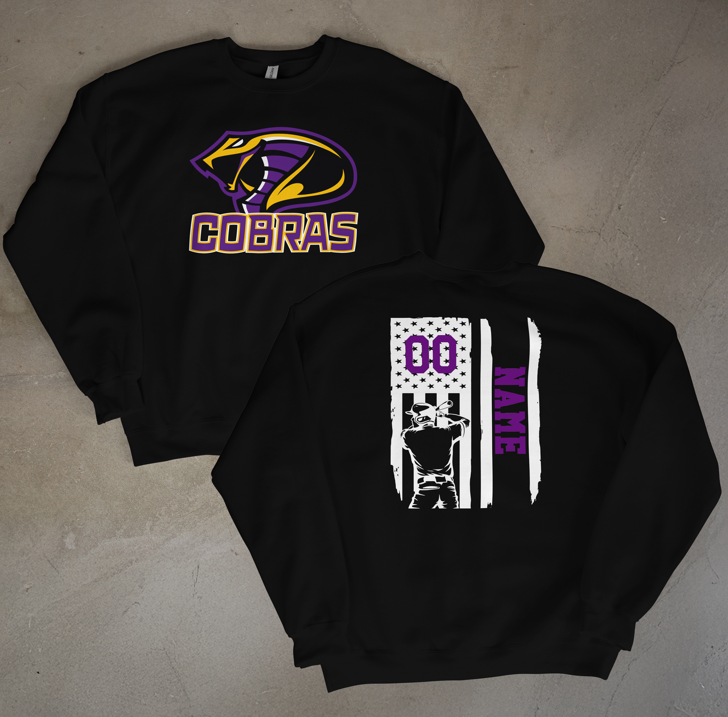 Cobras Baseball Flag