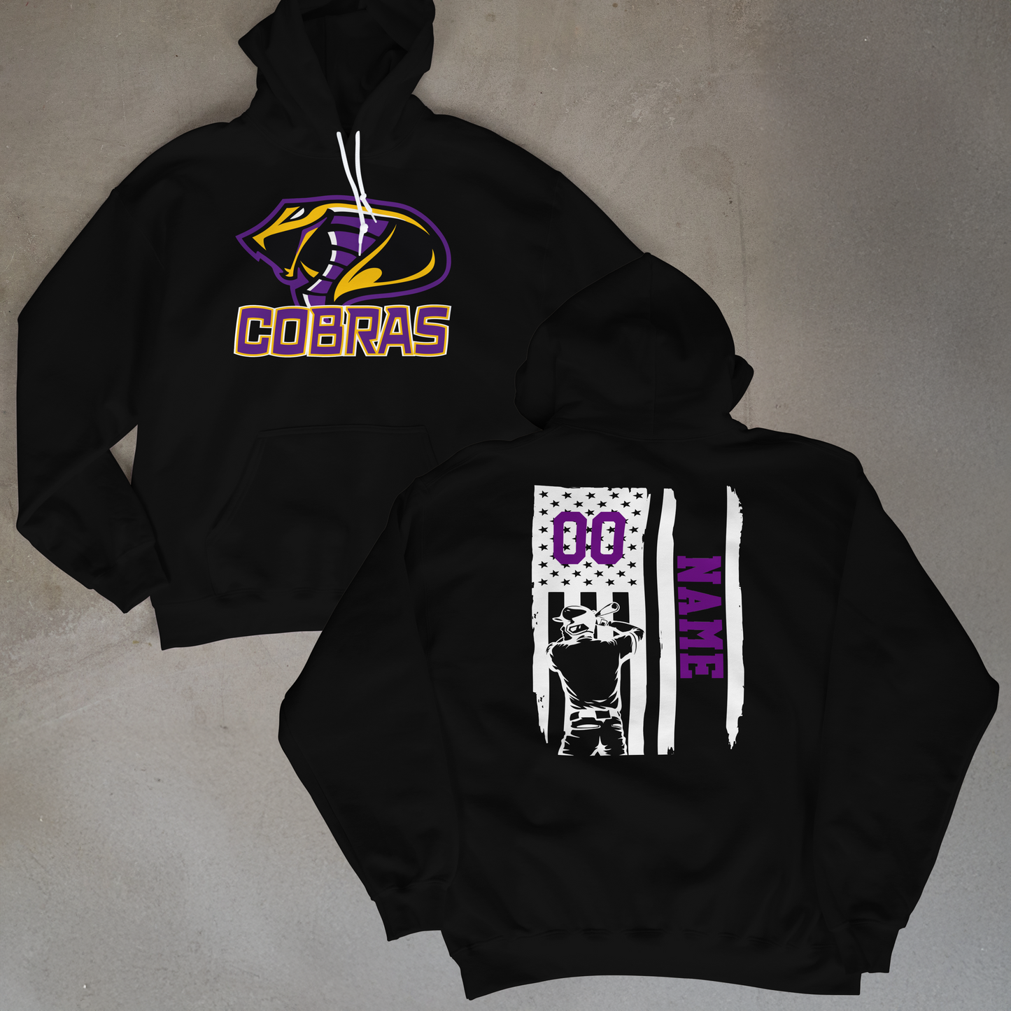 Cobras Baseball Flag