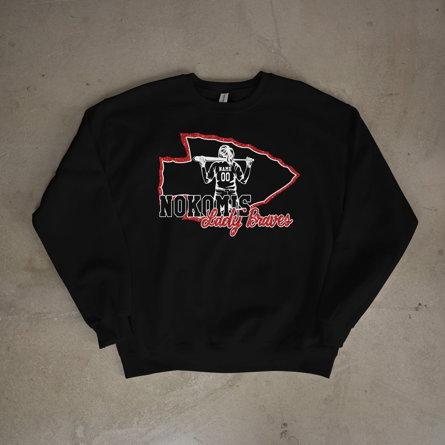 Glitter Personalized Lady Braves
