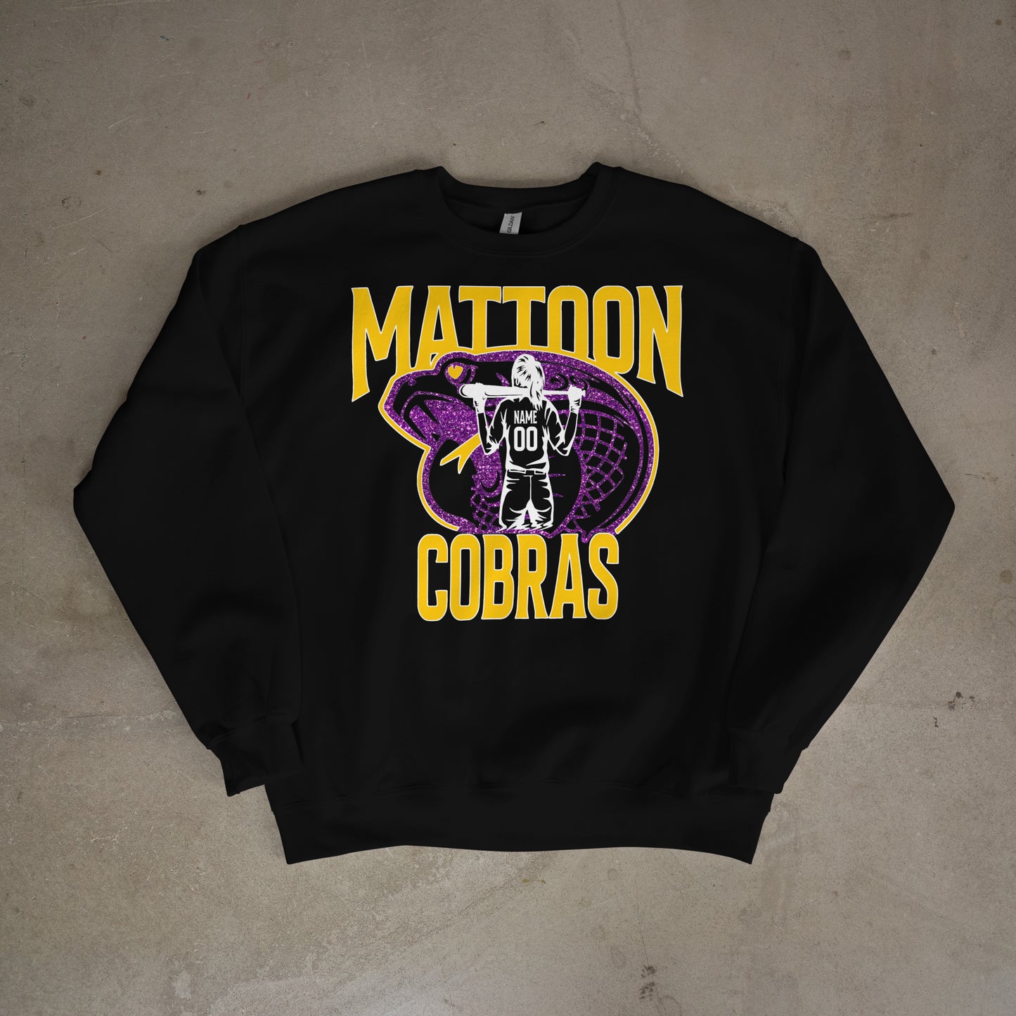 Glitter Personalized Cobras Softball