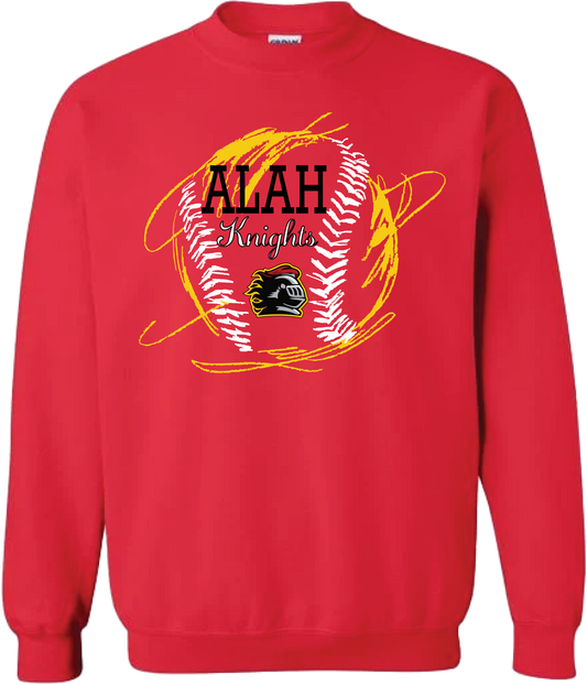 ALAH Knight Softball Design Crewneck