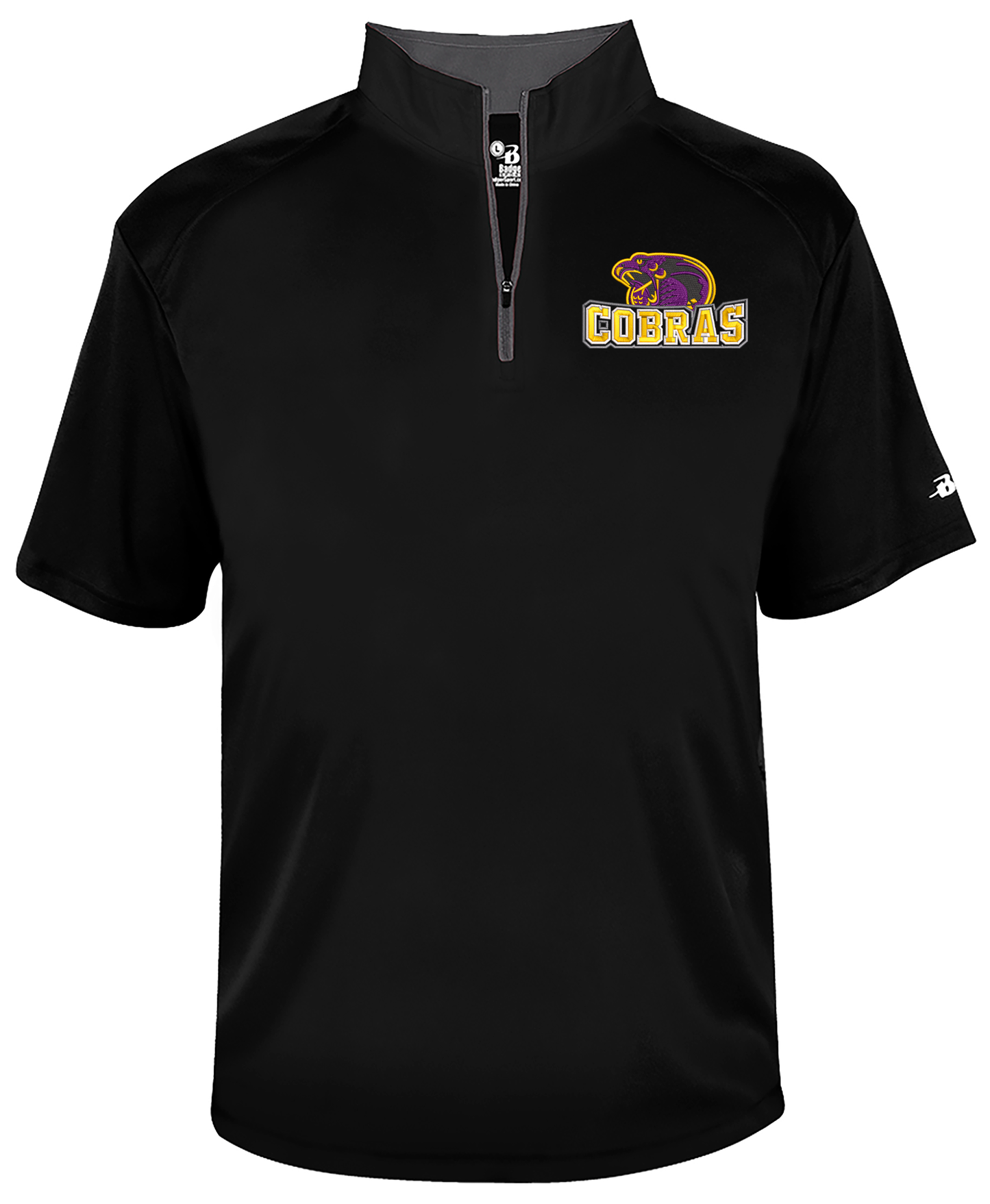 Cobras Short Sleeve Embroidered Dri-Fit Quarter Zips