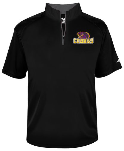 Cobras Short Sleeve Embroidered Dri-Fit Quarter Zips