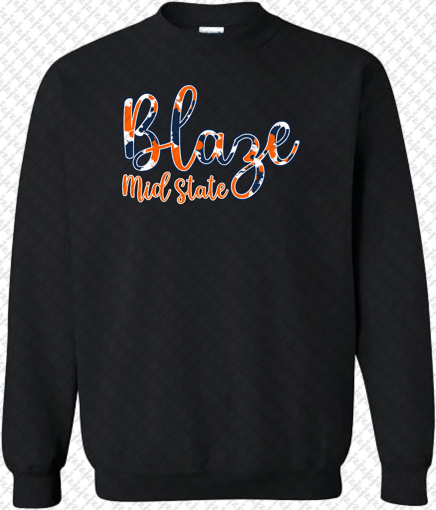 Blaze Cursive Design Crewneck