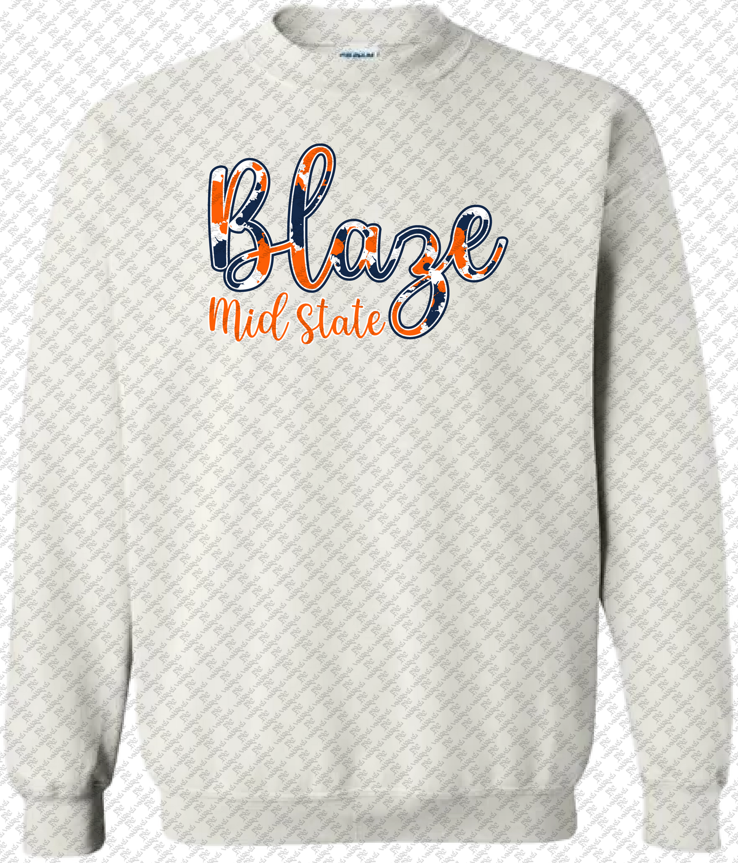 Blaze Cursive Design Crewneck